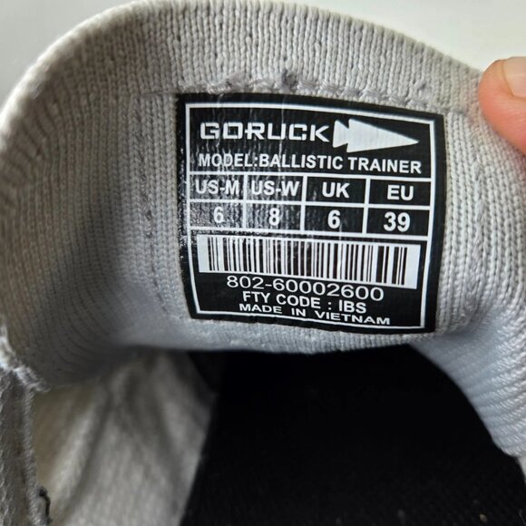 GORUCK Ballistic Trainer Shoes Men's 6 Gray Athletic Training Workout Sneakers - Picture 8 of 8